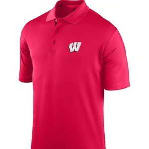 J.America Men's Wisconsin Badgers Performance Polo